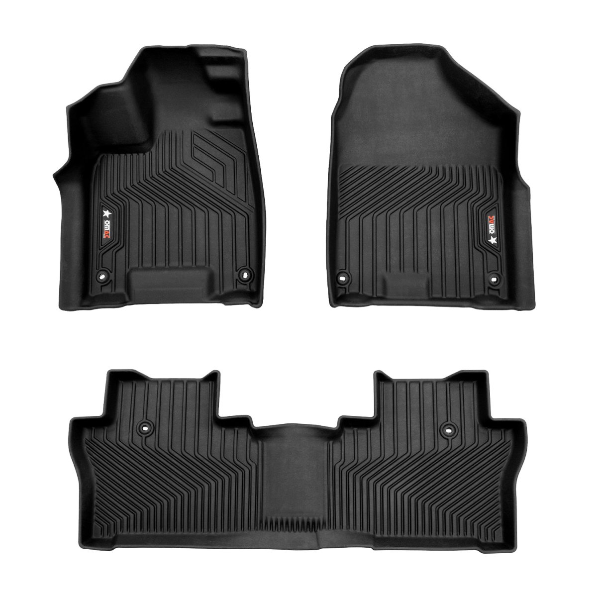 Honda Passport Floor Mats - Omac - 3D Texan Premium TPE - Black - '19-'25